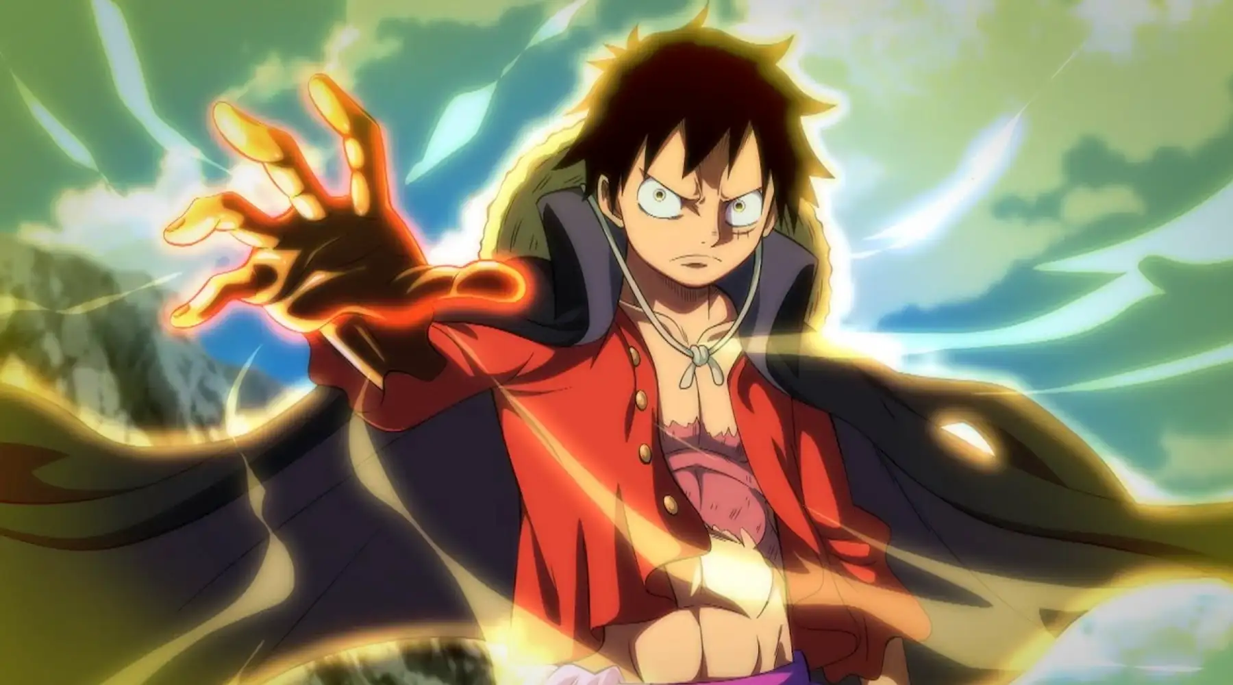 Luffy usando Haki em uma arte promocional de One Piece