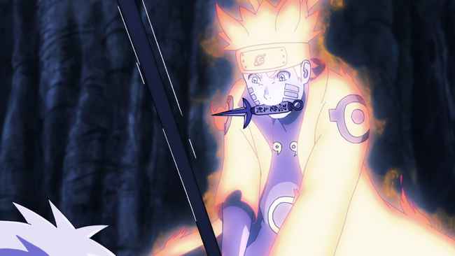 Naruto em combate com o poder dos Seis Caminhos
